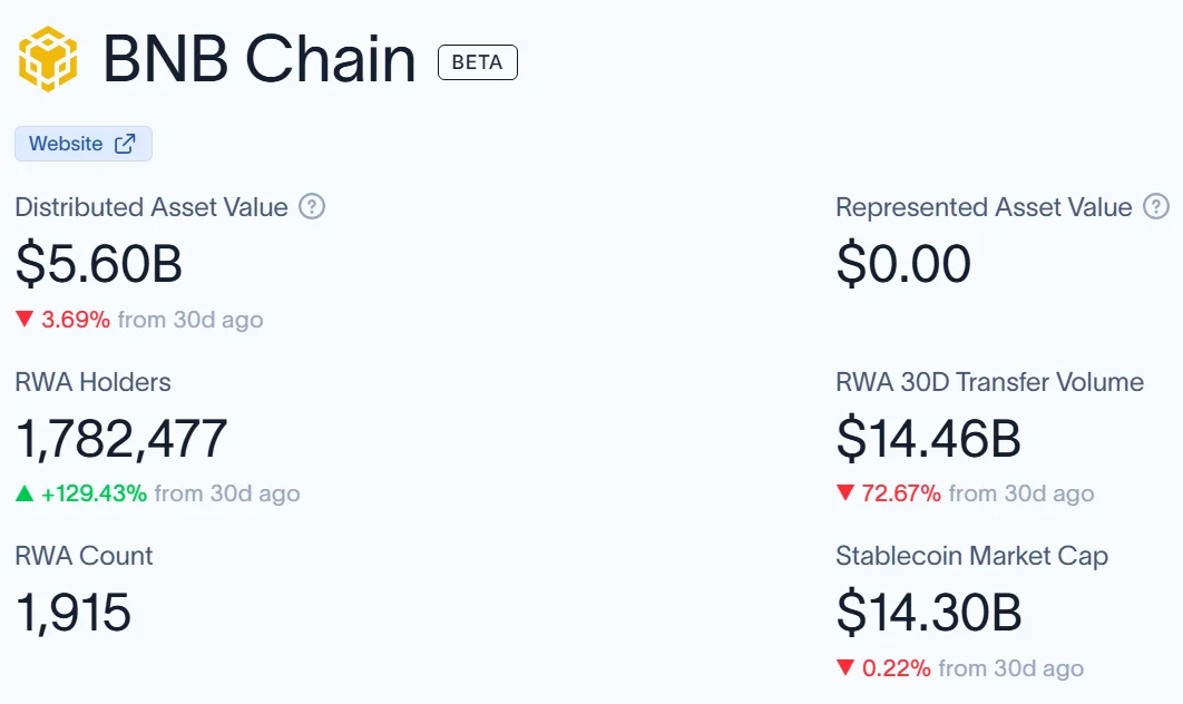 BNB Distributed Asset Value