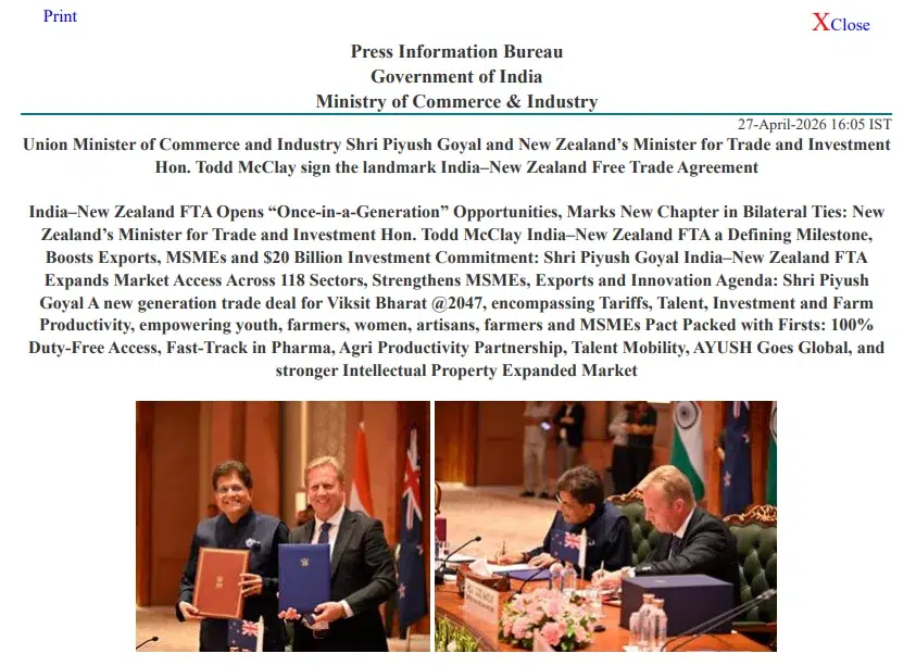 New Zealand Free Trade Agreement