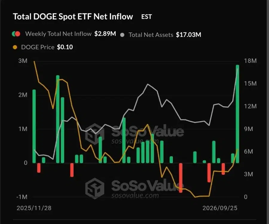 DOGE ETF chart