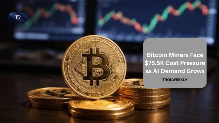 Bitcoin Miners Face $75.5K Cost Pressure as AI Demand Grows