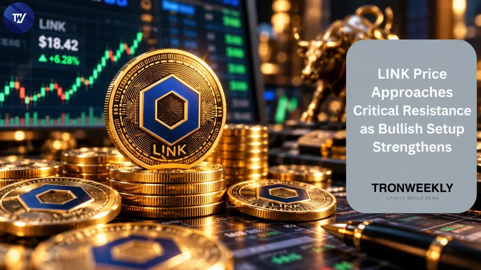 LINK Price Approaches Critical Resistance as Bullish Setup Strengthens