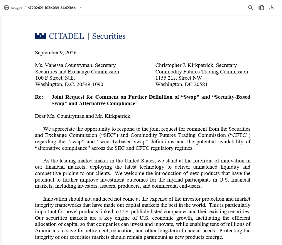 equity options and security-based swaps