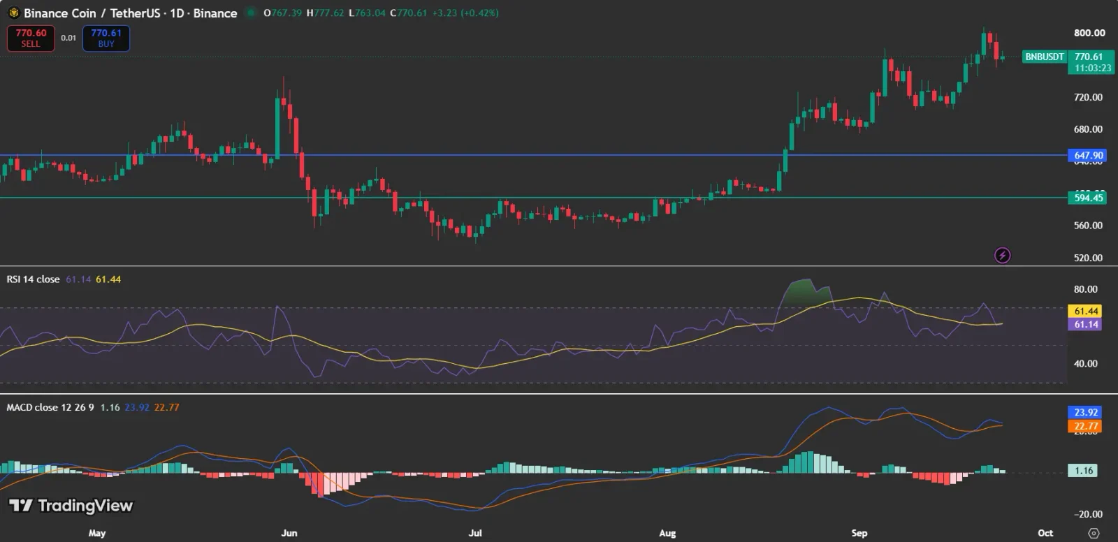 BNB Price analysis