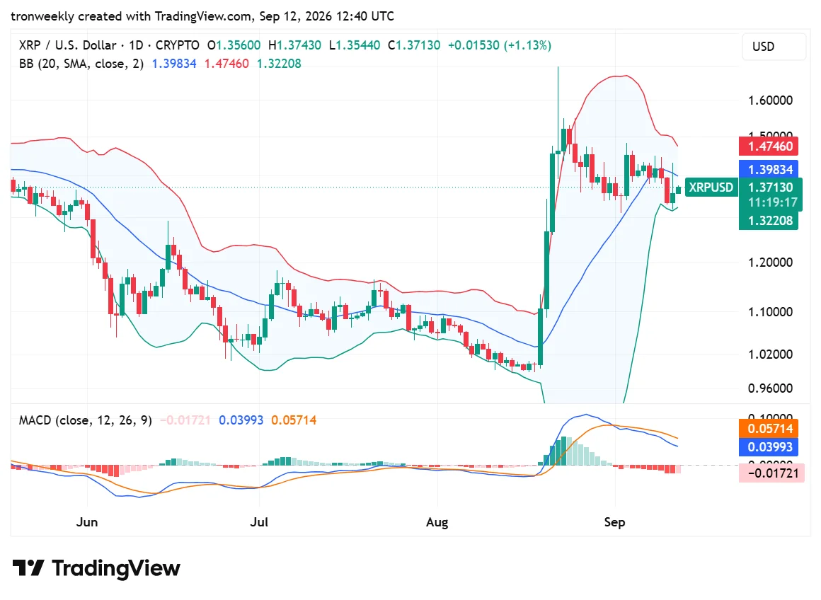 XRP technical indicator chart