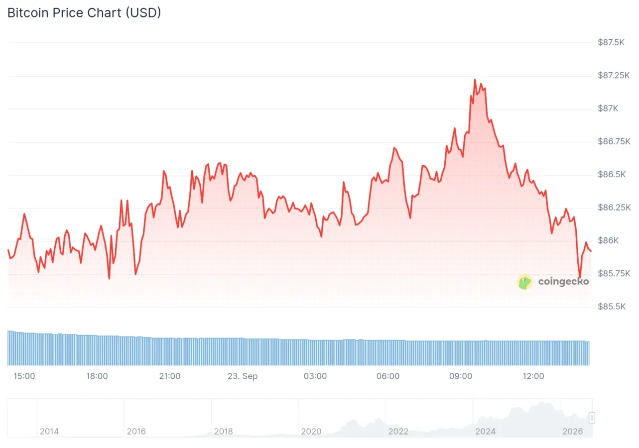 Bitcoin price chart