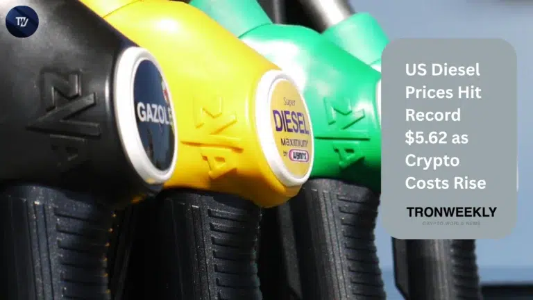 US Diesel Prices Hit Record $5.62 as Crypto Costs Rise
