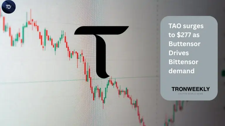 TAO surges to $277 as Buttensor Drives Bittensor demand