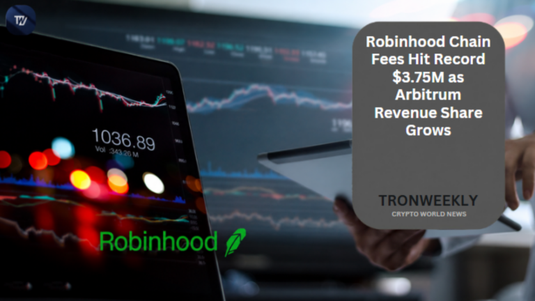 Robinhood Chain Fees Hit Record $3.75M as Arbitrum Revenue Share Grows