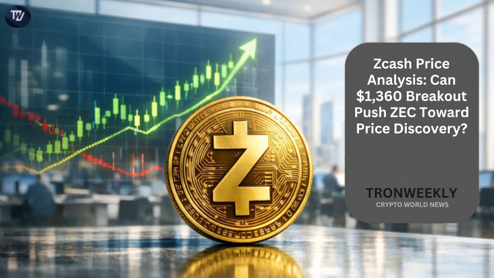 Zcash Price Analysis: Can $1,360 Breakout Push ZEC Toward Price Discovery?
