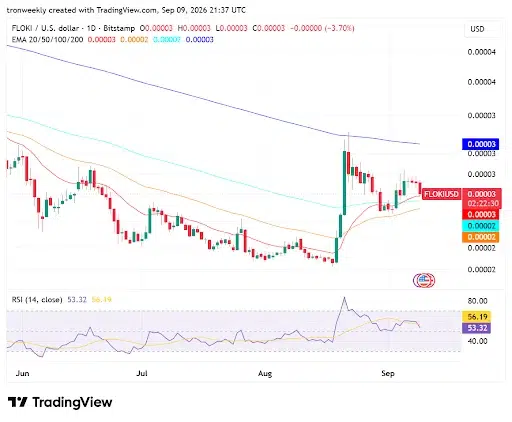 FLOKI Transitions From Downtrend to Recovery