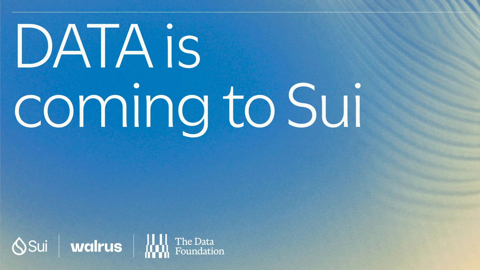 DATA is coming to Sui