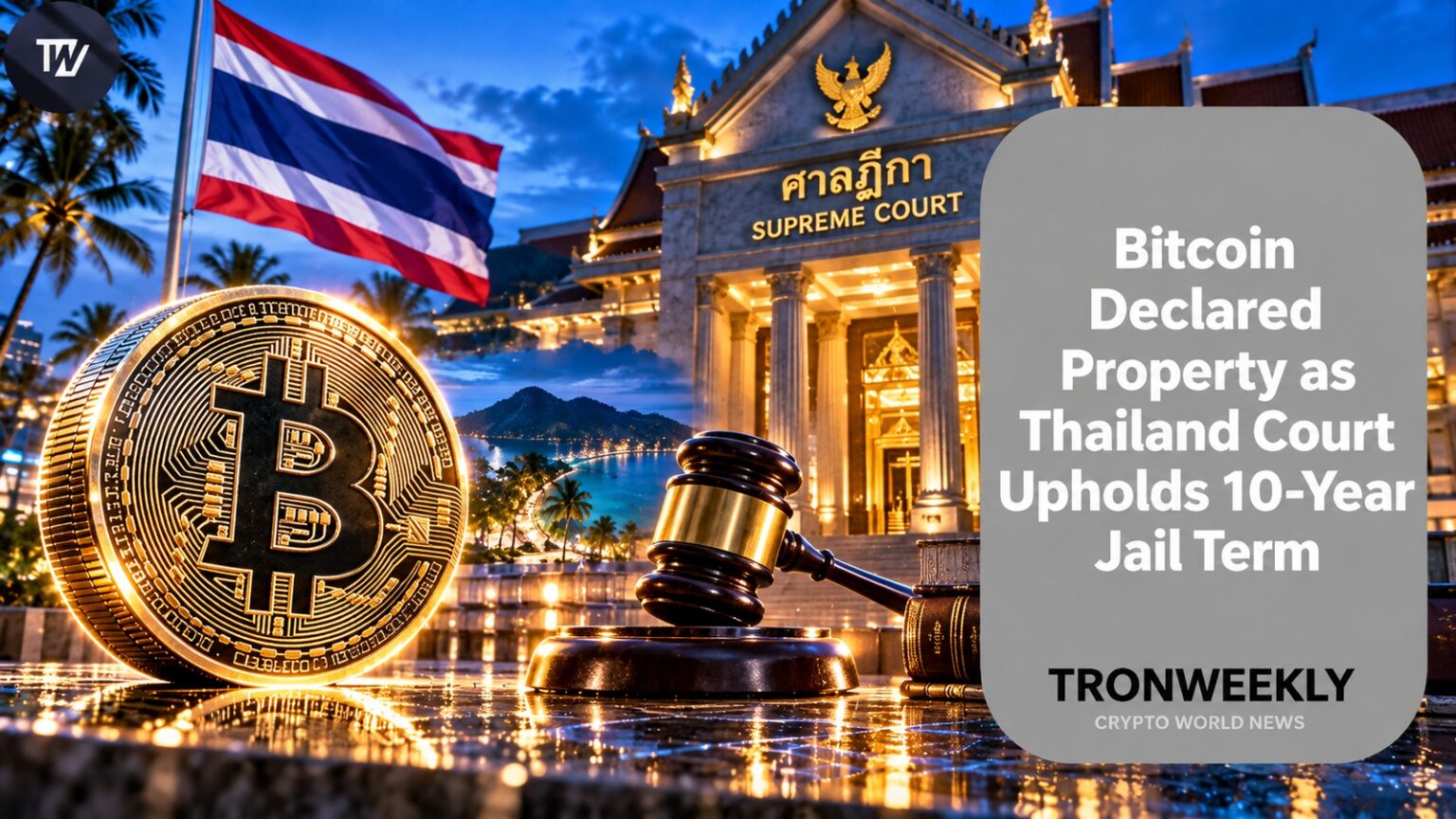 Bitcoin Declared Property As Thailand Court Upholds 10-Year Jail Term