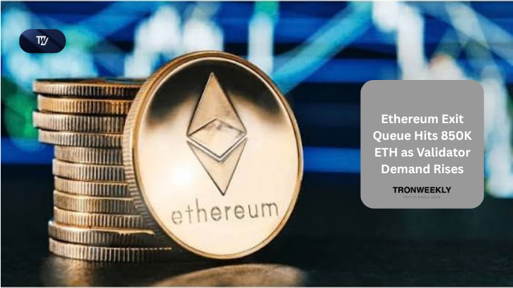 Ethereum Exit Queue Hits 850K ETH as Validator Demand Rises