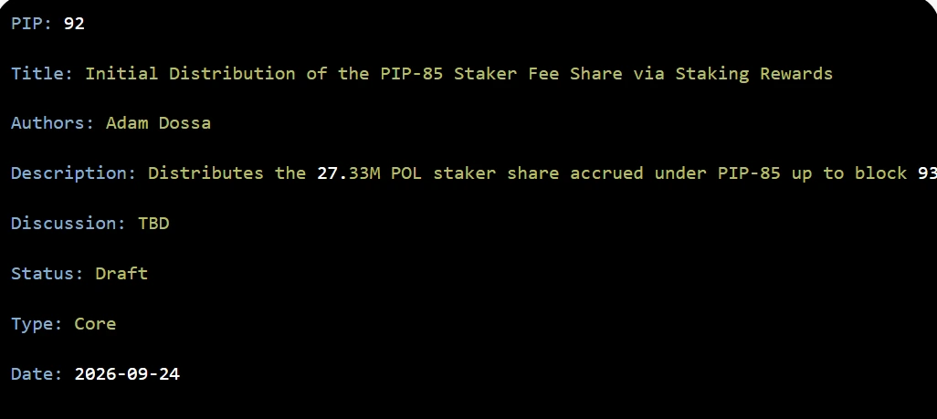 Polygon Redirects 27.3M POL in Fees to Stakers