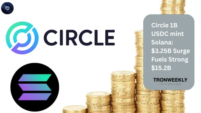 Circle 1B USDC mint Solana: $3.25B Surge Fuels Strong $15.2B
