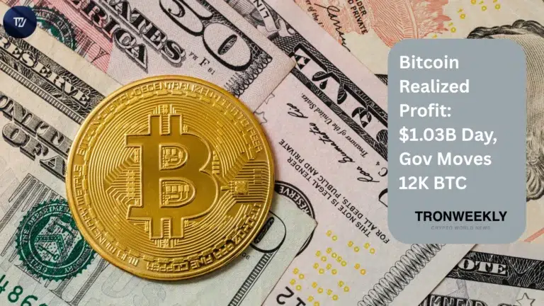 Bitcoin Realized Profit: $1.03B Day, Gov Moves 12K BTC
