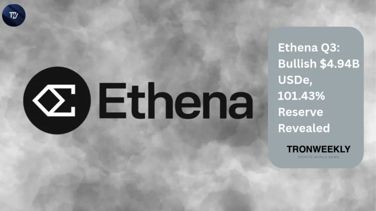 Ethena Q3: Bullish $4.94B USDe, 101.43% Reserve Revealed