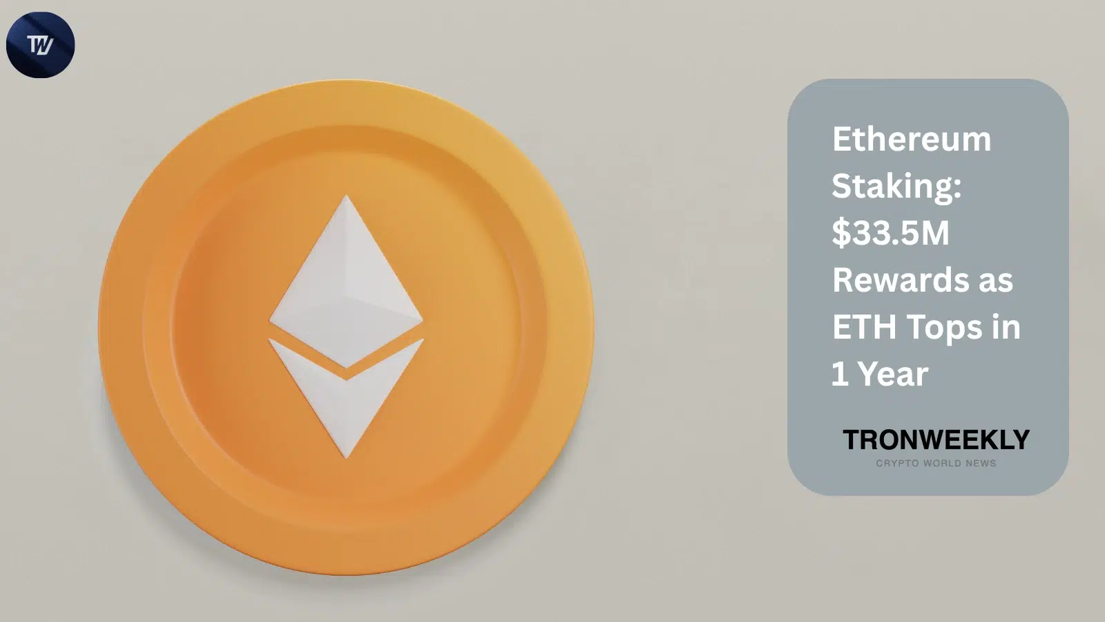 Ethereum Staking: $33.5M Rewards as ETH Tops in 1 Year