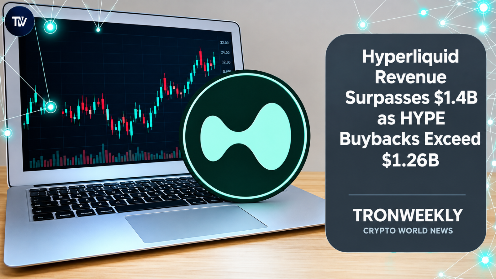 Hyperliquid Revenue Surpasses $1.4B as HYPE Buybacks Exceed $1.26B